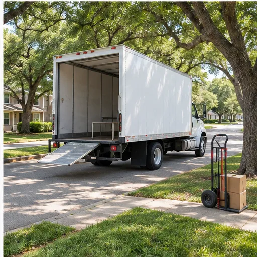 Unbranded pickup truck on a Dallas residential street